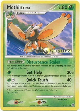 Mothim (42/100) (Prerelease Promo) [Diamond & Pearl: Black Star Promos] - Trinity Hobby