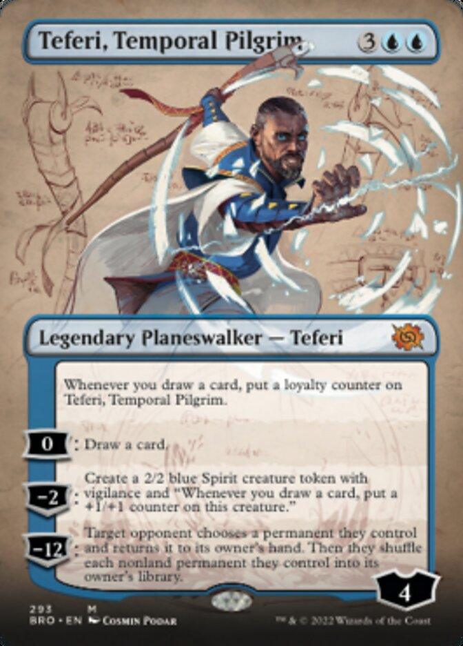 Teferi, Temporal Pilgrim (Borderless Alternate Art) [The Brothers' War] - Trinity Hobby
