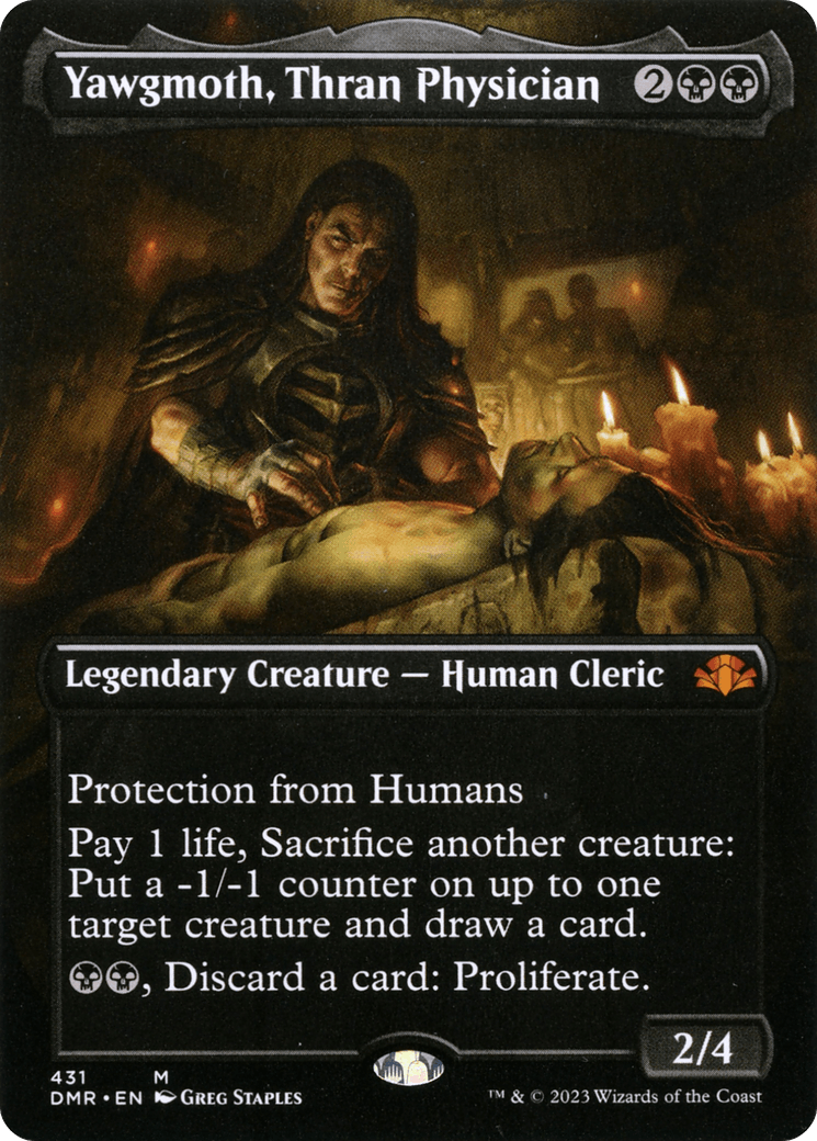 Yawgmoth, Thran Physician (Borderless Alternate Art) [Dominaria Remastered] - Trinity Hobby