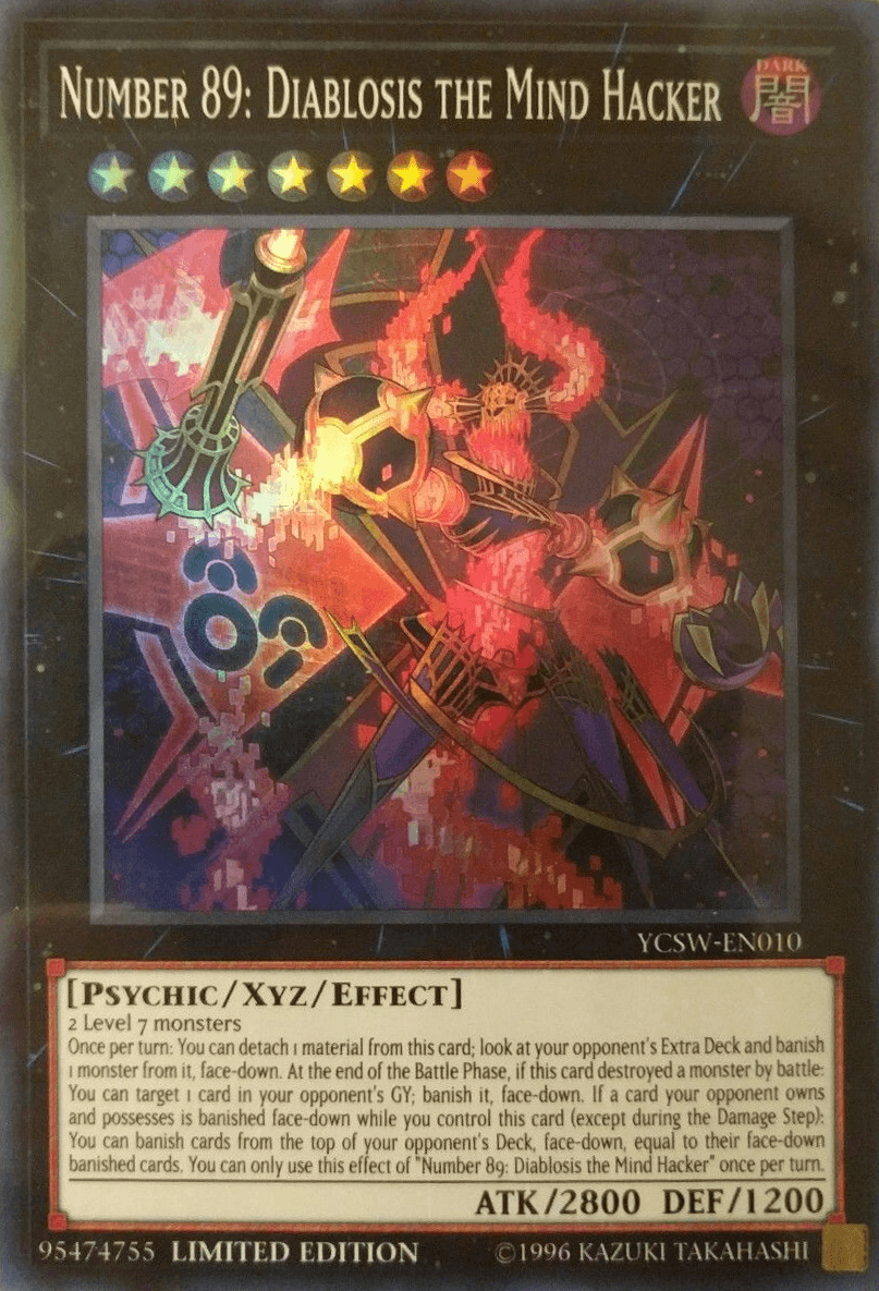 Number 89: Diablosis the Mind Hacker [YCSW-EN010] Super Rare - Trinity Hobby