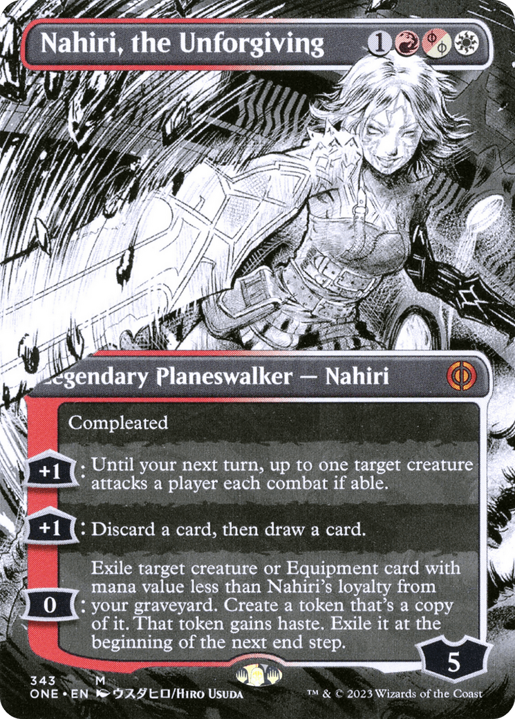Nahiri, the Unforgiving (Borderless Manga) [Phyrexia: All Will Be One] - Trinity Hobby