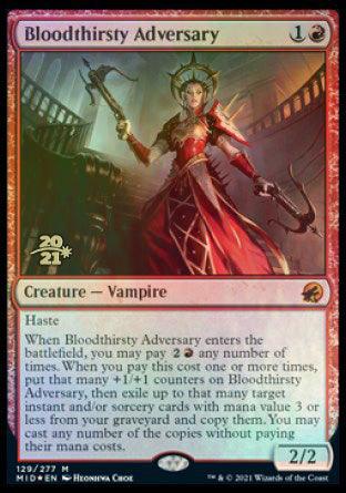 Bloodthirsty Adversary [Innistrad: Midnight Hunt Prerelease Promos] - Trinity Hobby