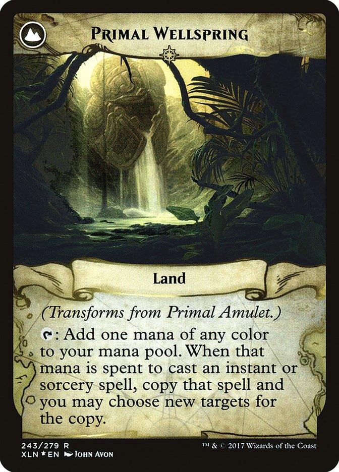 Primal Amulet // Primal Wellspring [Ixalan Prerelease Promos] - Trinity Hobby