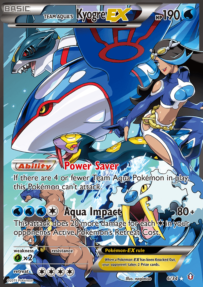 Team Aqua's Kyogre EX (6/34) [XY: Double Crisis] - Trinity Hobby