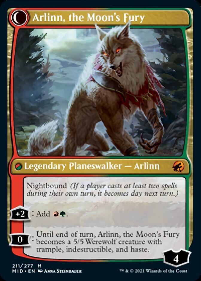 Arlinn, the Pack's Hope // Arlinn, the Moon's Fury [Innistrad: Midnight Hunt] - Trinity Hobby