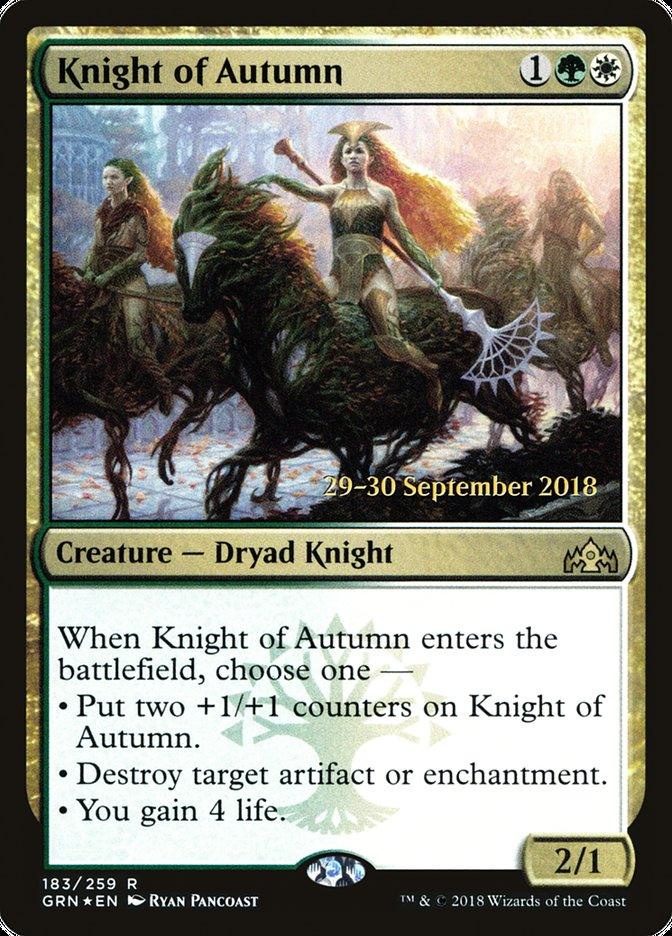 Knight of Autumn [Guilds of Ravnica Prerelease Promos] - Trinity Hobby