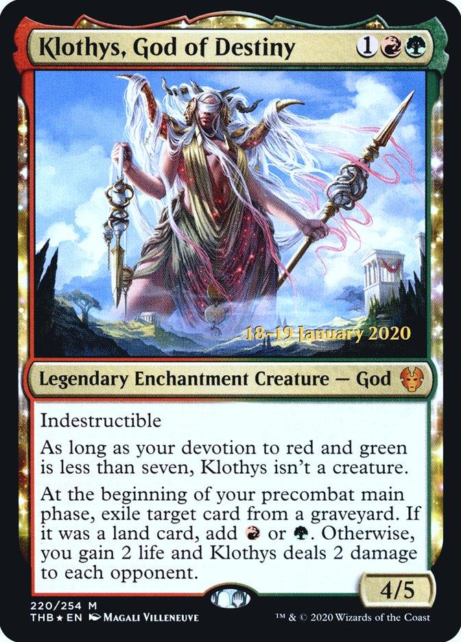 Klothys, God of Destiny [Theros Beyond Death Prerelease Promos] - Trinity Hobby