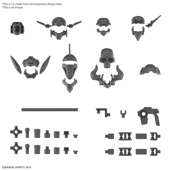 30MM 1/144 OPTION PARTS SET 7 (CUSTOMIZE HEADS B) - Trinity Hobby