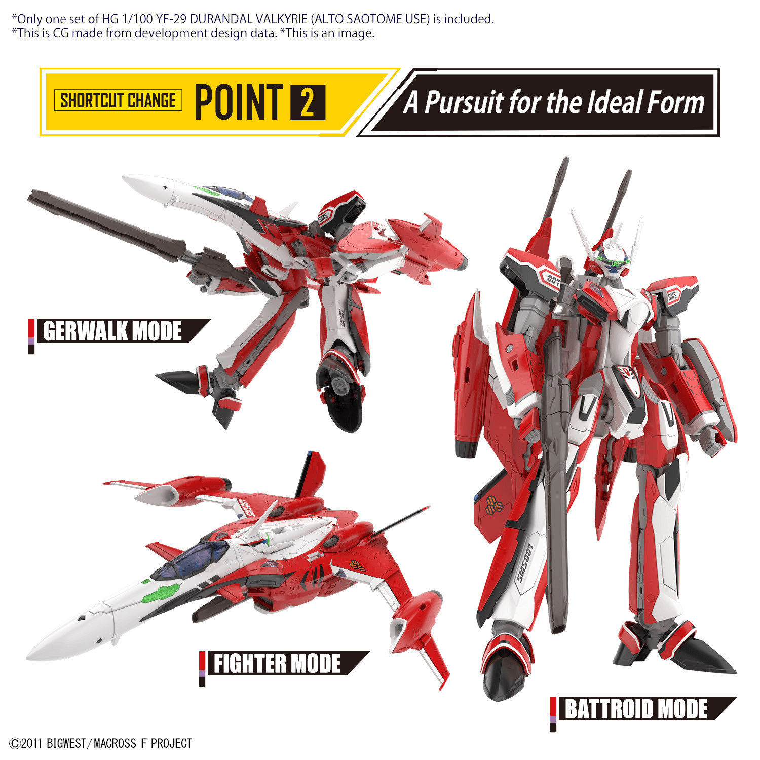 BANDAI HG 1/100 Macross YF-29 DURANDAL VALKYRIE (ALTO SAOTOME USE) - Trinity Hobby