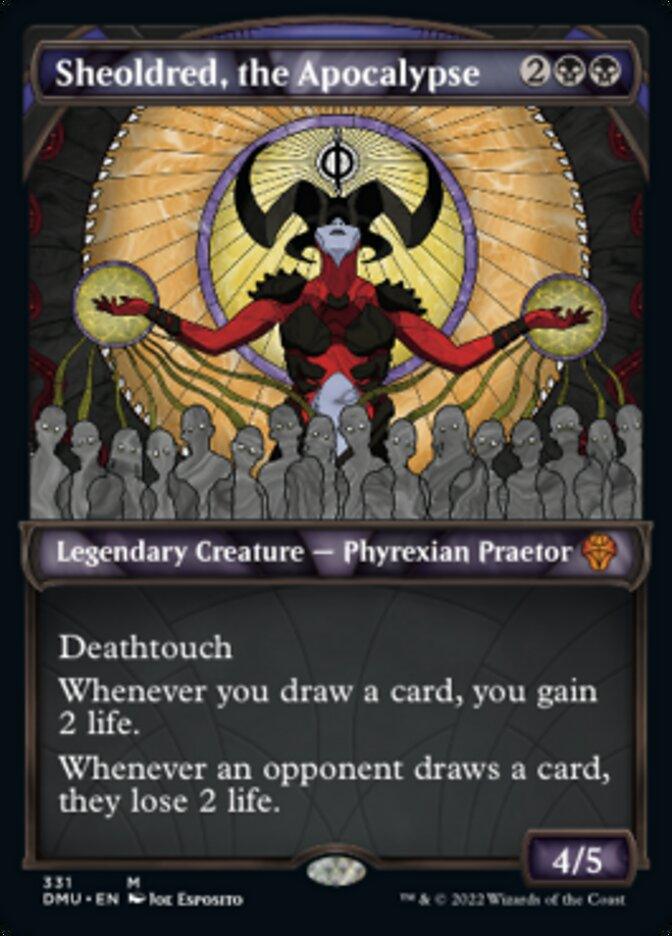Sheoldred, the Apocalypse (Showcase Textured) [Dominaria United] - Trinity Hobby