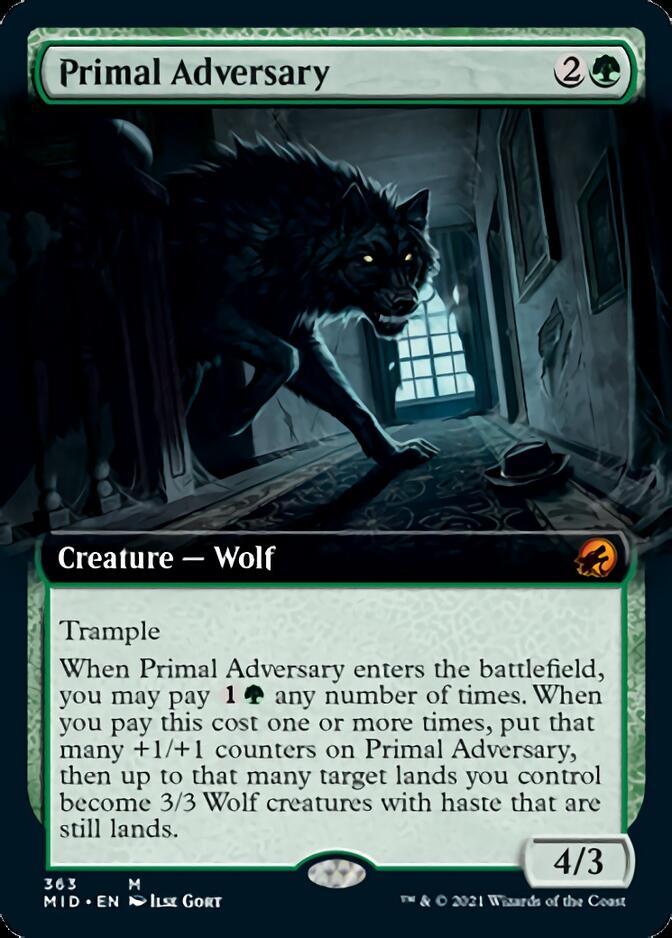 Primal Adversary (Extended Art) [Innistrad: Midnight Hunt] - Trinity Hobby