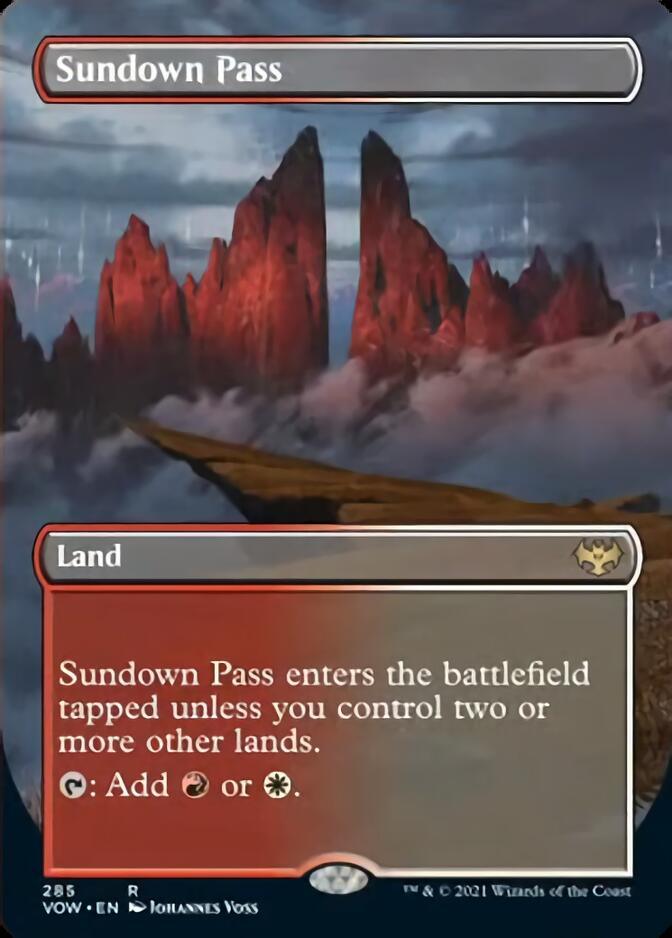 Sundown Pass (Borderless Alternate Art) [Innistrad: Crimson Vow] - Trinity Hobby