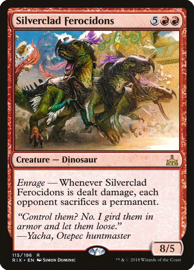 Silverclad Ferocidons [Rivals of Ixalan] - Trinity Hobby