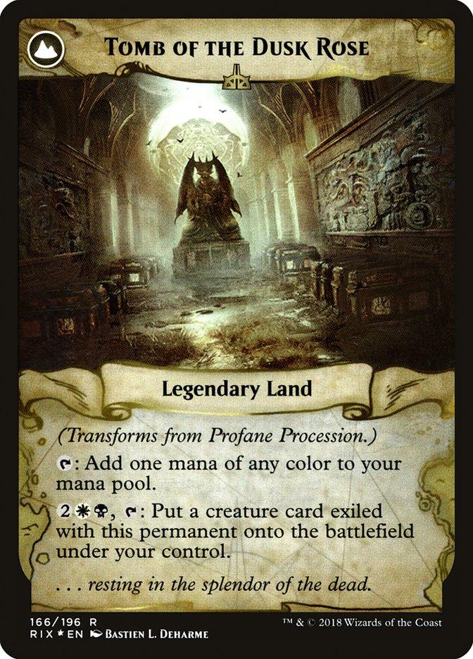 Profane Procession // Tomb of the Dusk Rose [Rivals of Ixalan Prerelease Promos] - Trinity Hobby