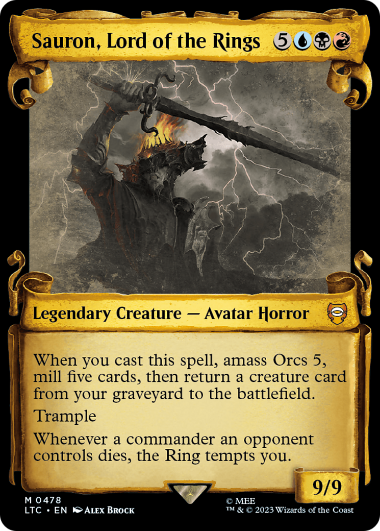 Sauron, Lord of the Rings [The Lord of the Rings: Tales of Middle-Earth Commander Showcase Scrolls] - Trinity Hobby
