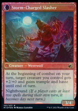Reckless Stormseeker // Storm-Charged Slasher [Innistrad: Midnight Hunt Prerelease Promos] - Trinity Hobby
