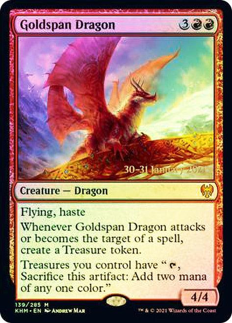 Goldspan Dragon [Kaldheim Prerelease Promos] - Trinity Hobby