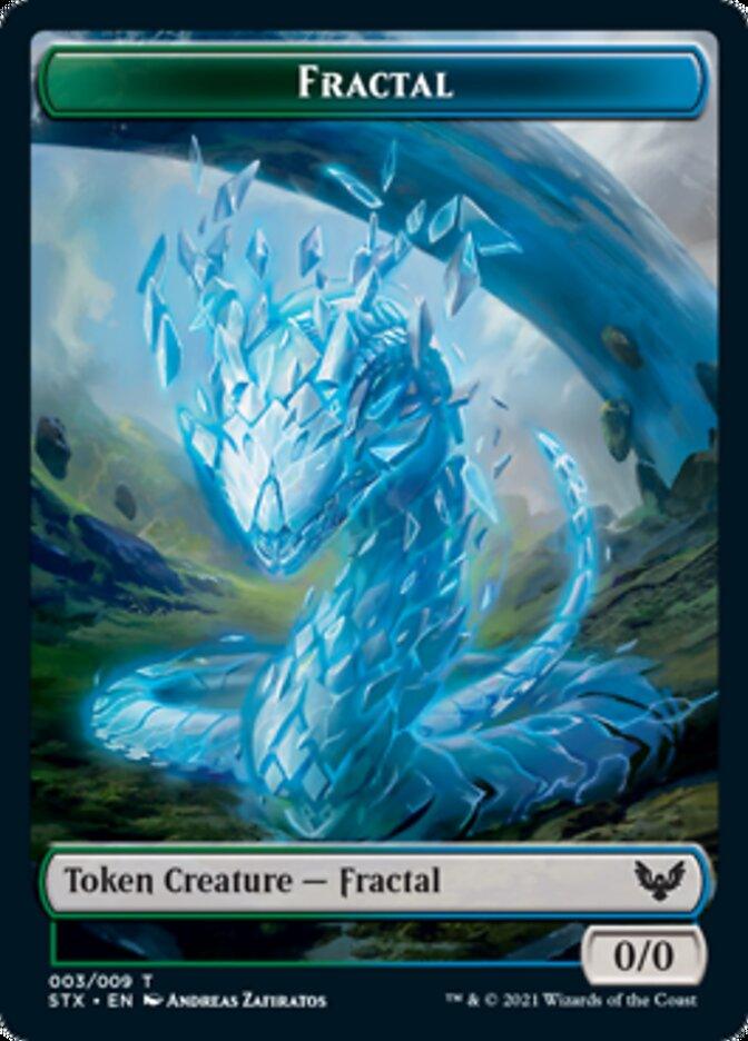 Fractal // Avatar Double-Sided Token [Strixhaven: School of Mages Tokens] - Trinity Hobby