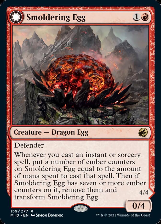 Smoldering Egg // Ashmouth Dragon [Innistrad: Midnight Hunt] - Trinity Hobby
