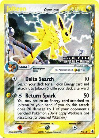 Jolteon (7/113) (Delta Species) (Stamped) [EX: Delta Species] - Trinity Hobby
