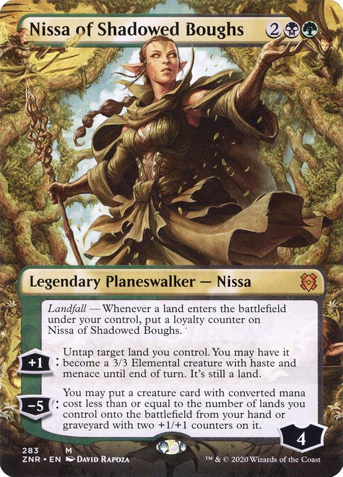 Nissa of Shadowed Boughs (Borderless) [Zendikar Rising] - Trinity Hobby