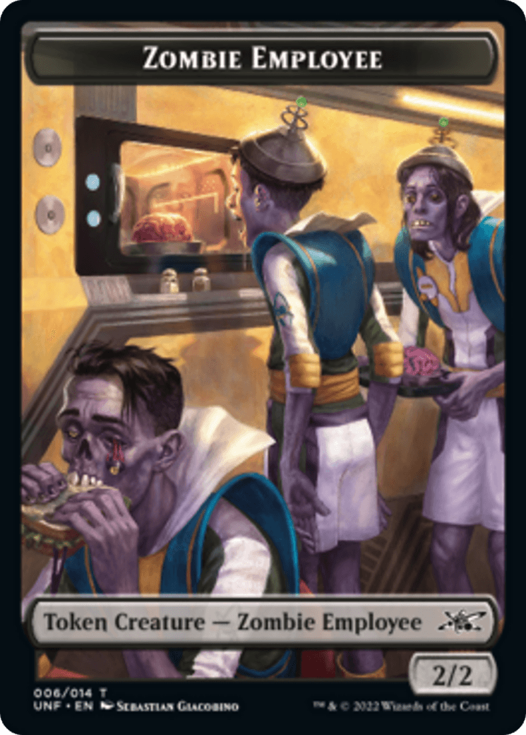 Zombie Employee // Storm Crow Double-Sided Token [Unfinity Tokens] - Trinity Hobby