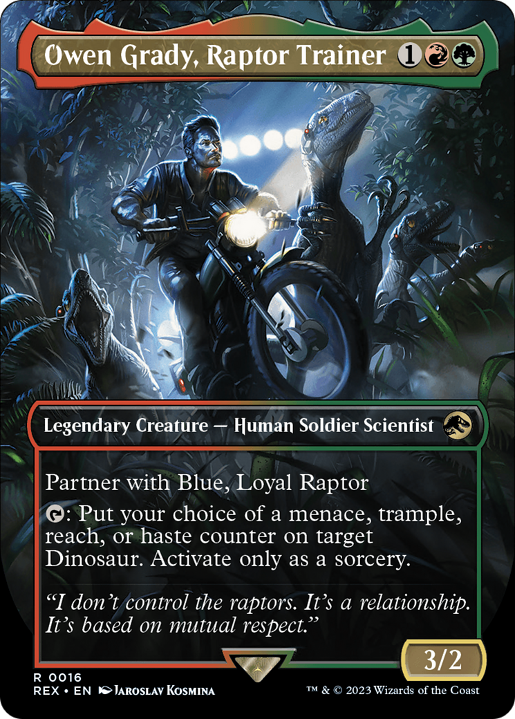 Owen Grady, Raptor Trainer (Borderless) [Jurassic World Collection] - Trinity Hobby