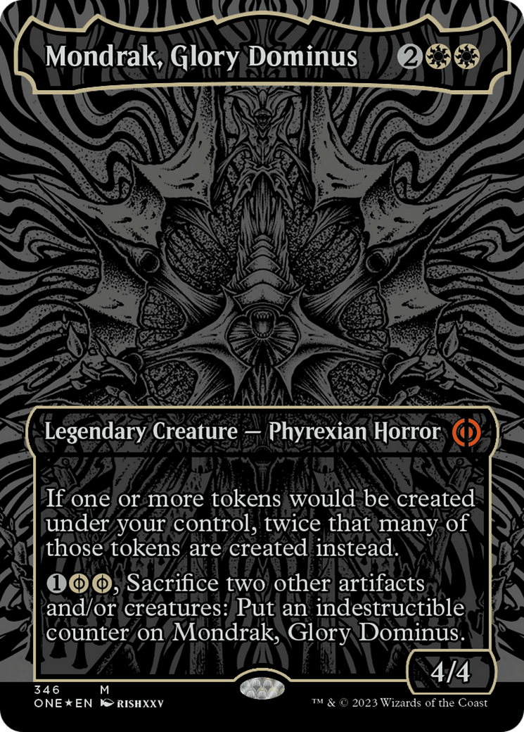 Mondrak, Glory Dominus (Oil Slick Raised Foil) [Phyrexia: All Will Be One] - Trinity Hobby