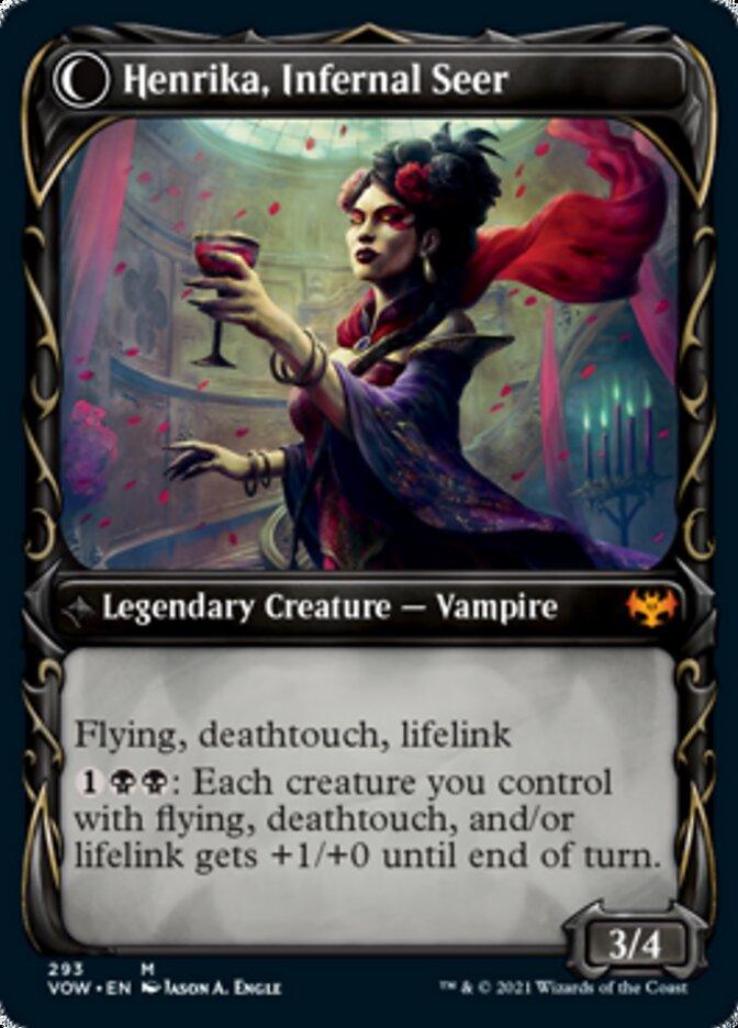 Henrika Domnathi // Henrika, Infernal Seer (Showcase Fang Frame) [Innistrad: Crimson Vow] - Trinity Hobby