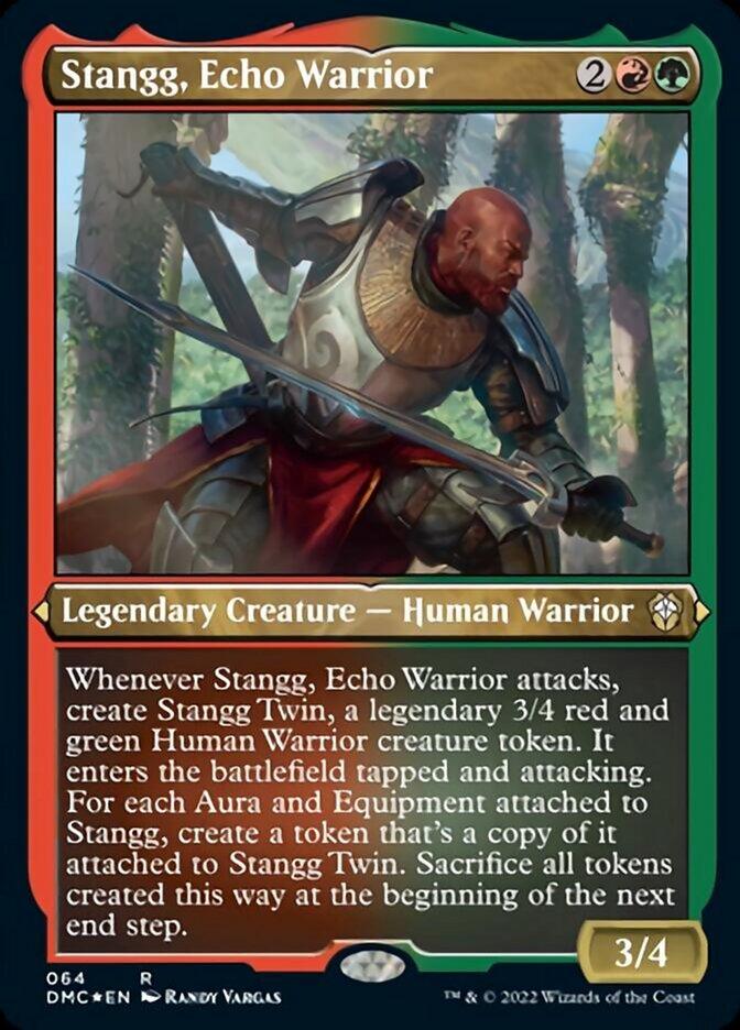 Stangg, Echo Warrior (Foil Etched) [Dominaria United Commander] - Trinity Hobby