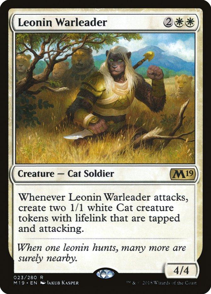 Leonin Warleader [Core Set 2019] - Trinity Hobby
