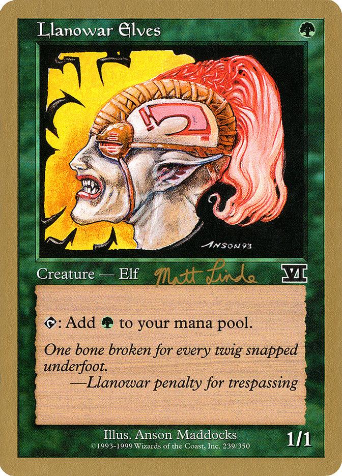 Llanowar Elves (Matt Linde) [World Championship Decks 1999] - Trinity Hobby
