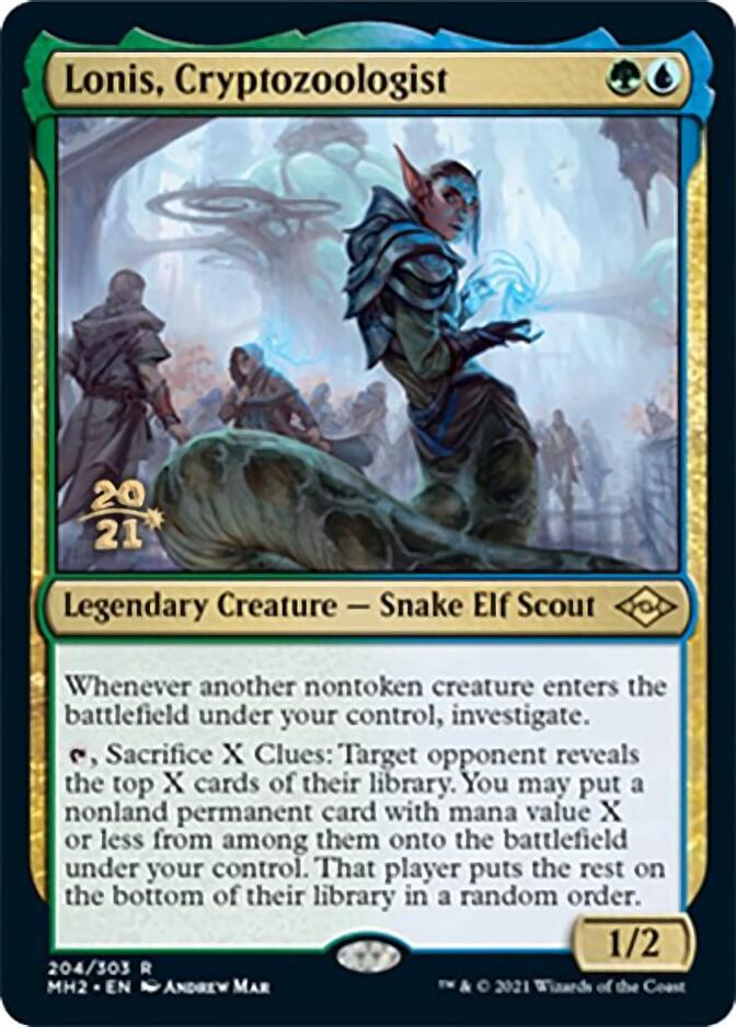 Lonis, Cryptozoologist [Modern Horizons 2 Prerelease Promos] - Trinity Hobby