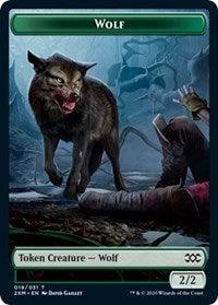 Wolf // Golem Double-Sided Token [Double Masters Tokens] - Trinity Hobby