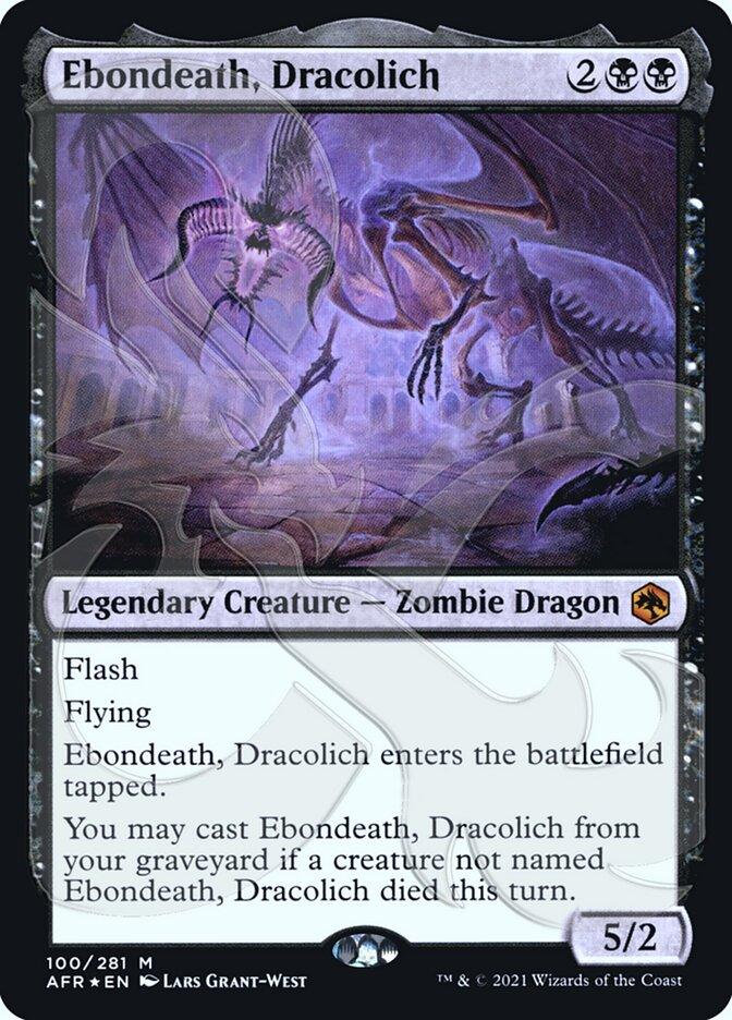 Ebondeath, Dracolich (Ampersand Promo) [Dungeons & Dragons: Adventures in the Forgotten Realms Promos] - Trinity Hobby
