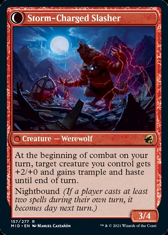 Reckless Stormseeker // Storm-Charged Slasher [Innistrad: Midnight Hunt] - Trinity Hobby