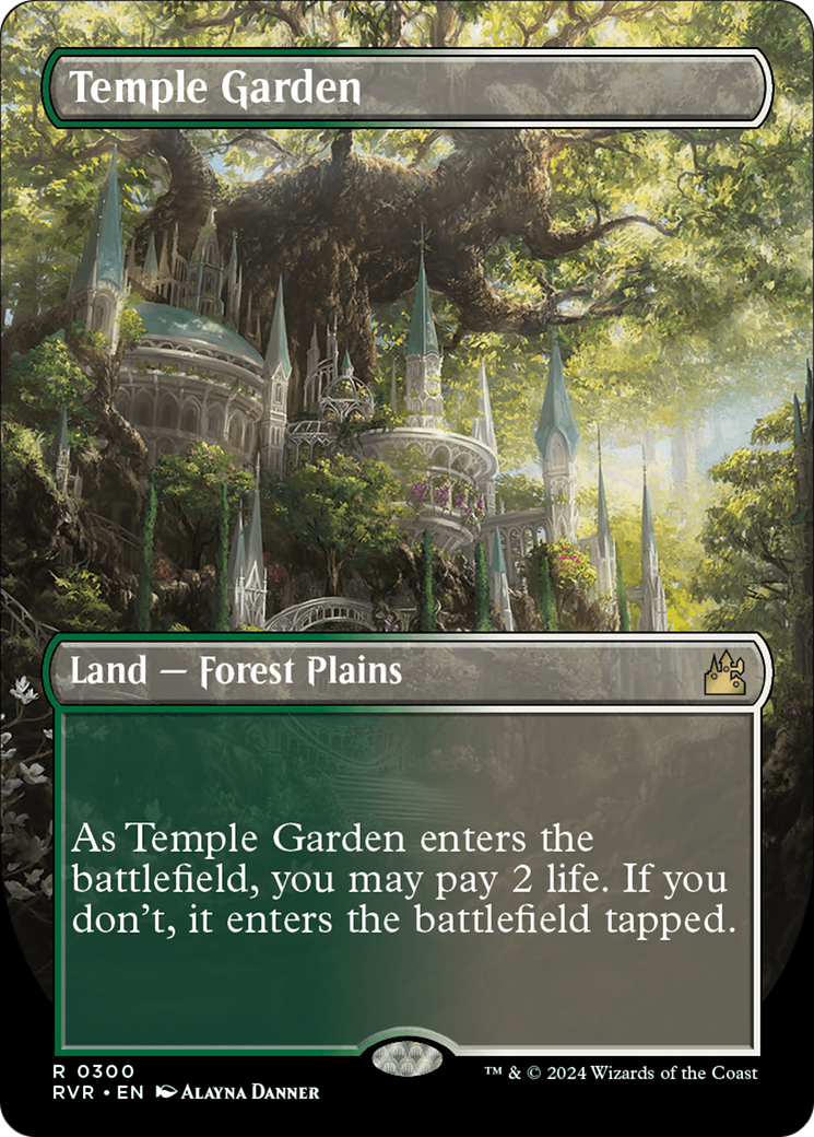 Temple Garden (Borderless) [Ravnica Remastered] - Trinity Hobby