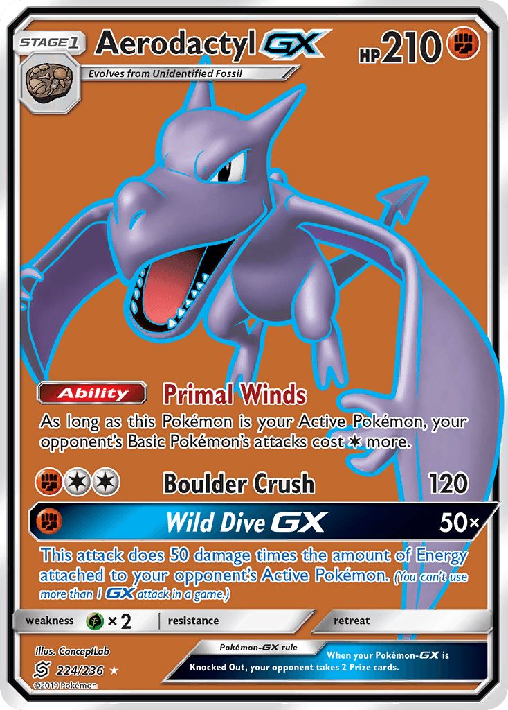 Aerodactyl GX (224/236) [Sun & Moon: Unified Minds] - Trinity Hobby