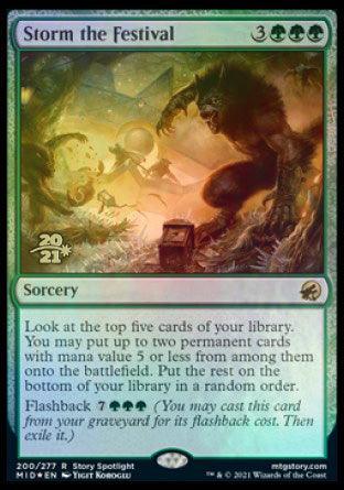 Storm the Festival [Innistrad: Midnight Hunt Prerelease Promos] - Trinity Hobby