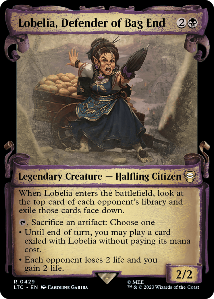 Lobelia, Defender of Bag End [The Lord of the Rings: Tales of Middle-Earth Commander Showcase Scrolls] - Trinity Hobby