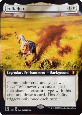 Folk Hero (Extended Art) [Commander Legends: Battle for Baldur's Gate] - Trinity Hobby