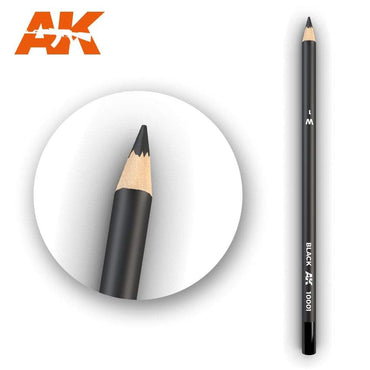 AK Interactive: AK Interactive Watercolor Pencil Black - Trinity Hobby