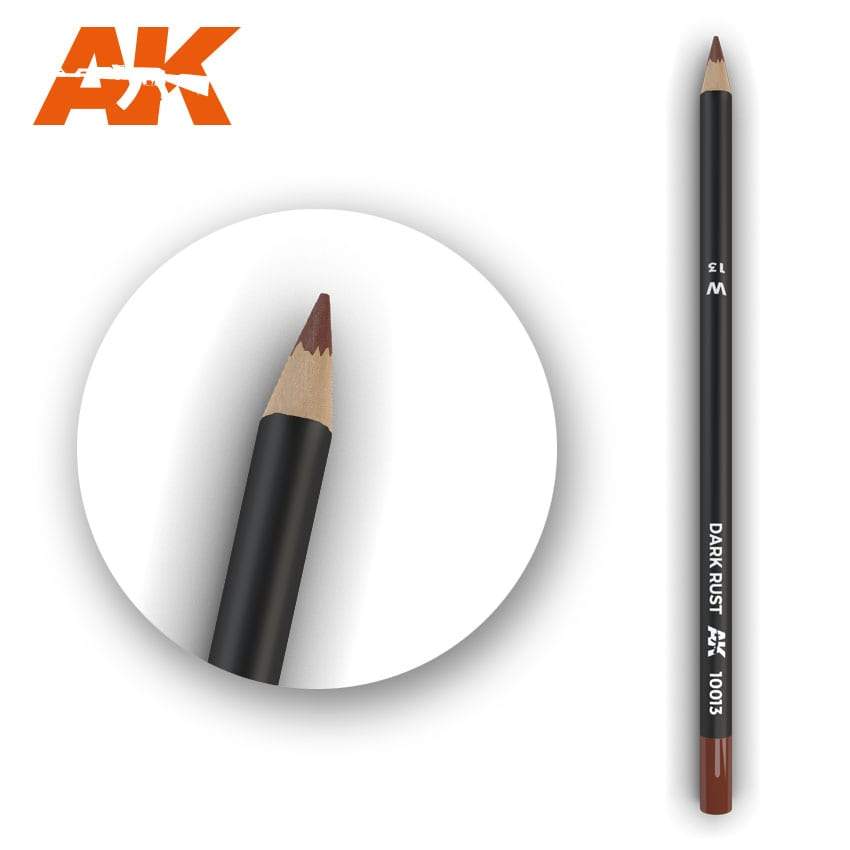 AK Interactive: AK Interactive Watercolor Pencil Dark Rust - Trinity Hobby