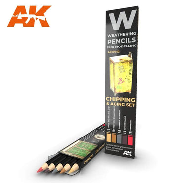 Ak Interactive: AK Interactive Watercolor Pencil Set Chipping - Trinity Hobby