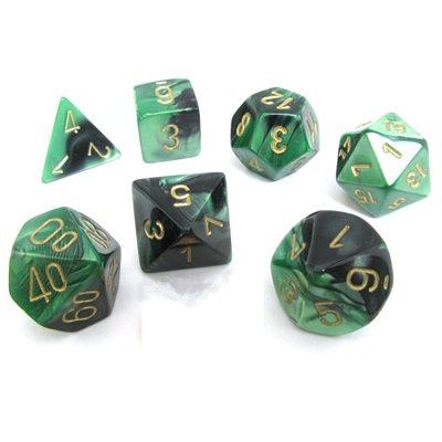 Gemini: 7Pc Black-Green / Gold - Trinity Hobby