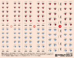 HiQ Parts: HiQ Parts Custom Eye Decal 1/12 4 (1 PC) [Multiple Colors] - Trinity Hobby
