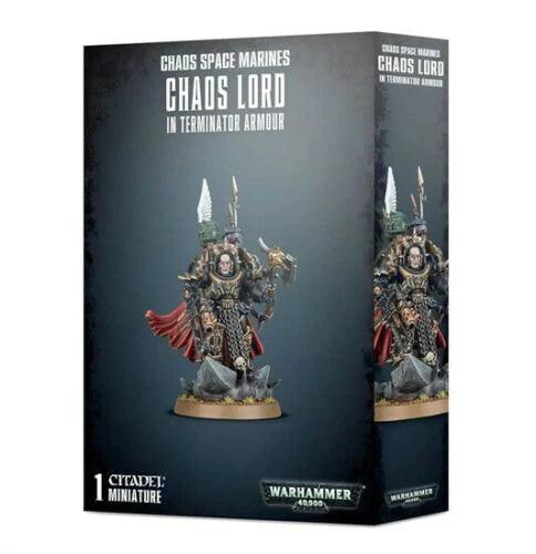 Warhammer 40K: CHAOS SPACE MARINES Chaos Lord In Terminator Armor - Trinity Hobby