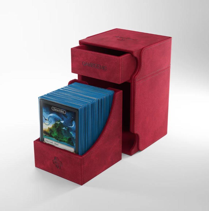 Deck Box: Watchtower XL Red (100ct) - Trinity Hobby