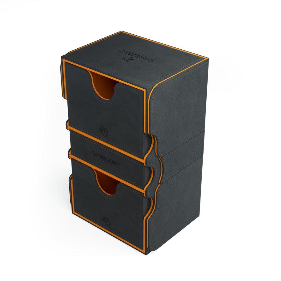 Deck Box: Stronghold Convertible XL Exclusive Line Black/Orange (200ct) - Trinity Hobby