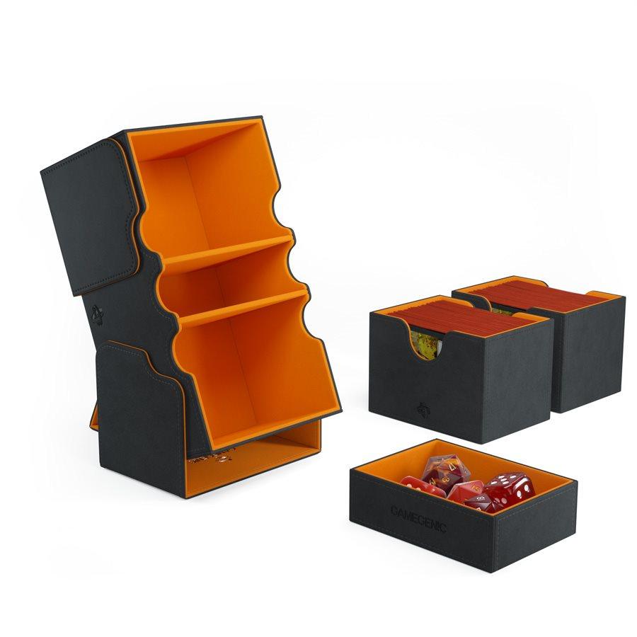 Deck Box: Stronghold Convertible XL Exclusive Line Black/Orange (200ct) - Trinity Hobby